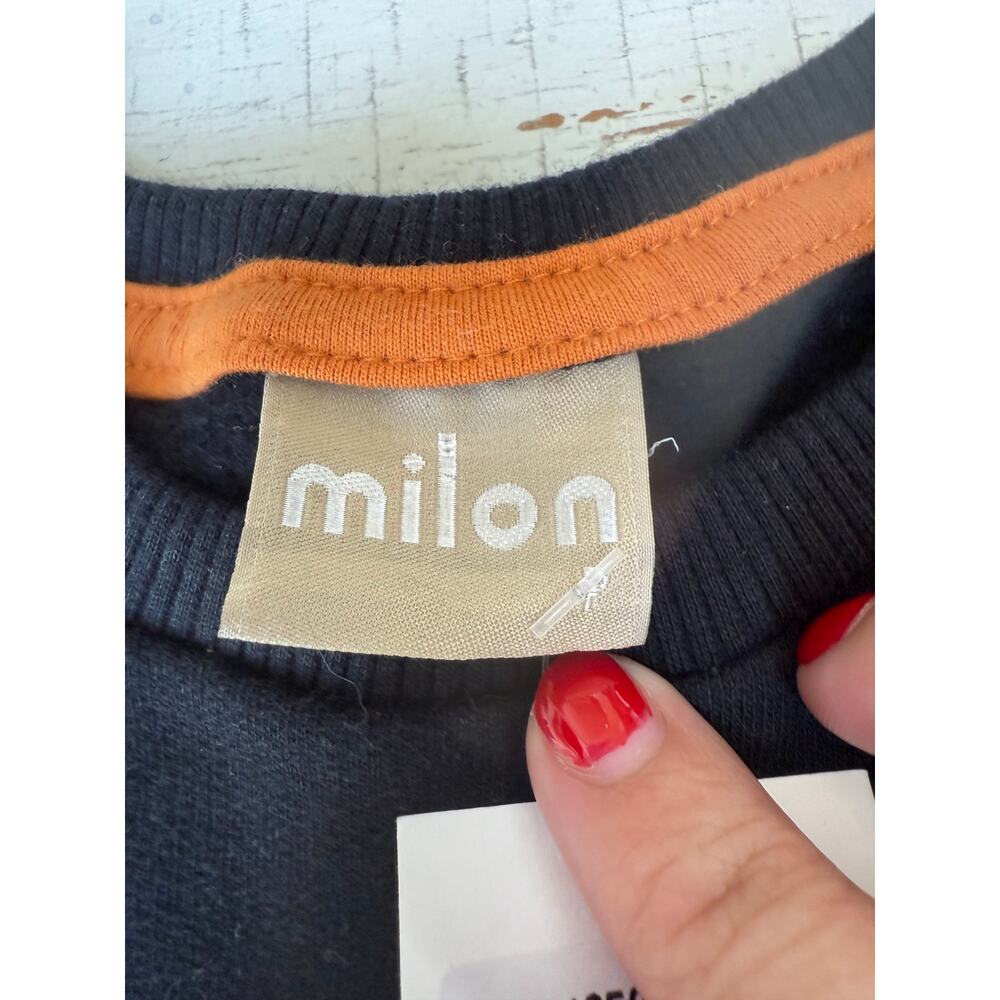 Milon Baby Navy Blue/Brown Long Sleeve Tee And Pajama Two Piece Set Size 3 month - Picture 9 of 11